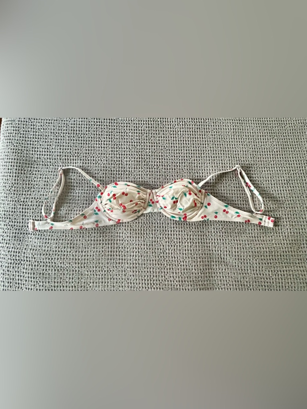 wild fable Cream Bra with Red Cherry Print